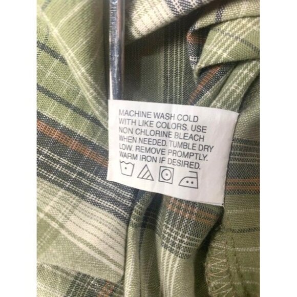 Men's Canyon Guide Outfitters XLG Green Plaid Sleeveless Western Button-Down - Picture 6 of 8